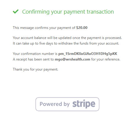 Email receipt confirmation