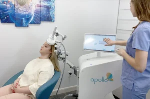 Apollo TMS patient with Tech