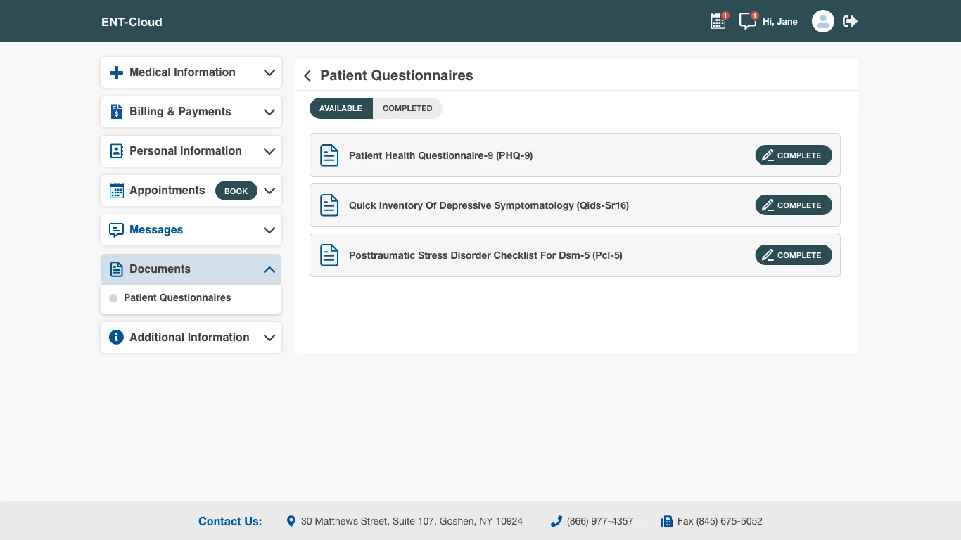 Patient Questionnaire