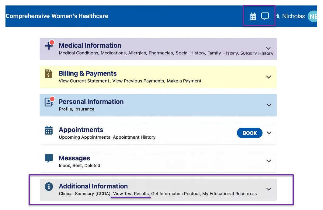 Patient Portal Instruction