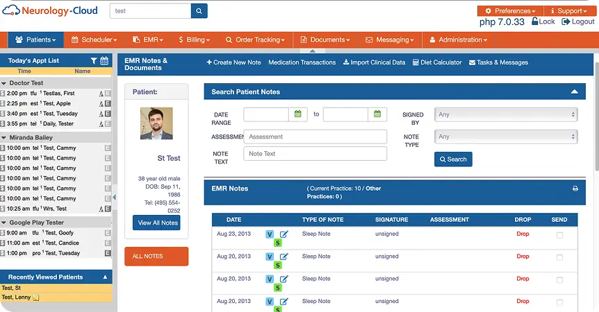 Comprehensive Solutions for Neurology Practices Screen
