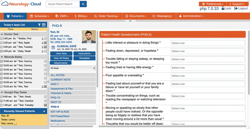Patient Screening Forms for Streamlined Visit