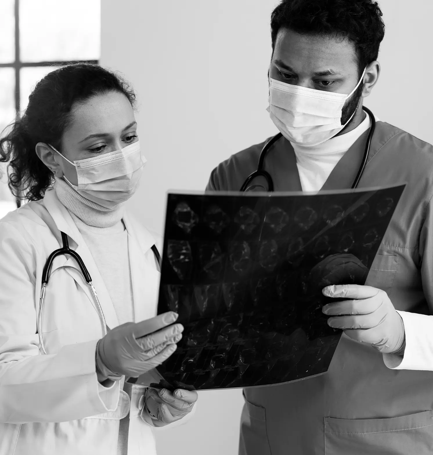 neurologists checking x-ray results