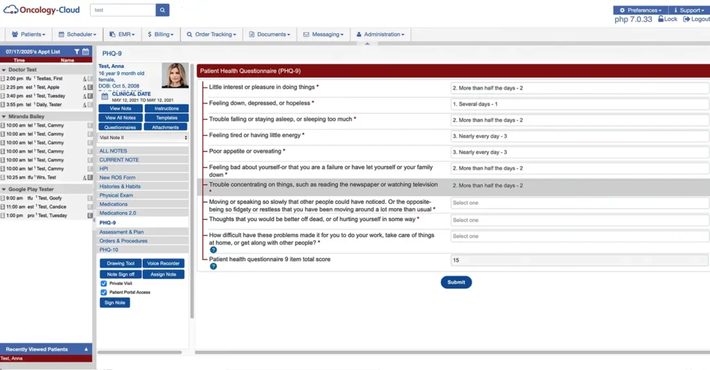 Patient Screening Forms for Streamlined Visit