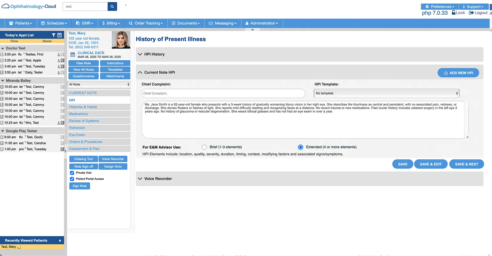An EHR Designed for Ophthalmology Practices