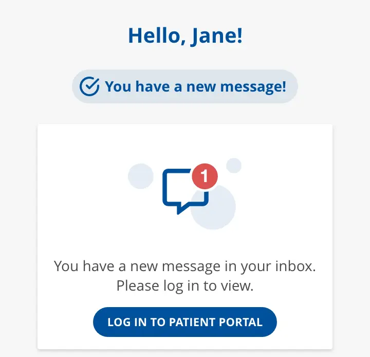 Secure Messaging for Patient Notification