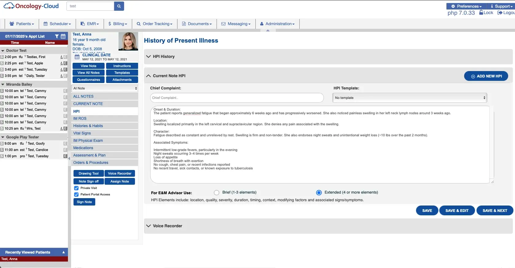 Oncology Dashboard